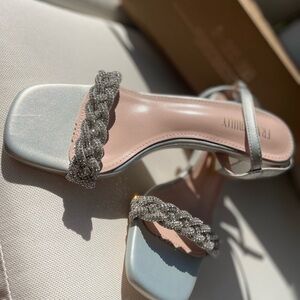 Elegant Silver and Pink Sandals